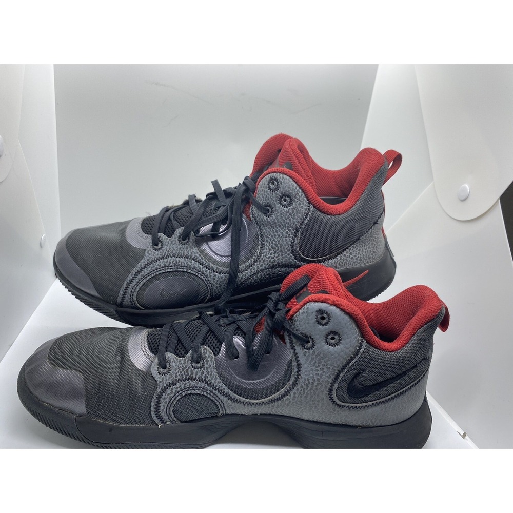 Nike Mens Fly By Mid 2 CU3503-005 Gray & Red Basketball Shoes Sneakers Size 12.5